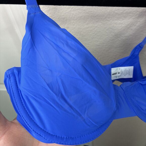 Smoothez by Aerie Bra Beige Full Coverage Unlined Underwire 36C Blue  New - Picture 4 of 8